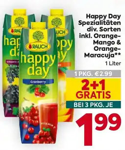 Billa Happy Day Spezialitäten div. Sorten inkl. Orange- Mango & Orange- Maracuja Angebot