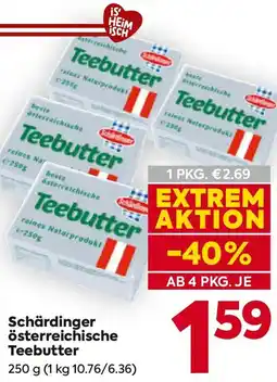 Billa Schärdinger Österreichische Teebutter Angebot