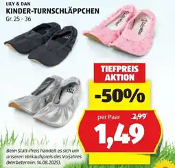 Hofer Lily & dan kinder-turnschläppchen Angebot