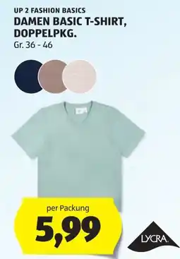 Hofer Damen basic t-shirt, doppelpkg Angebot