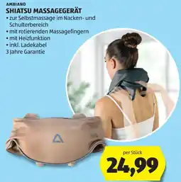 Hofer Ambiano shiatsu massagegerät Angebot