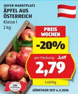 Hofer Hofer marktplatz äpfel aus österreich Angebot