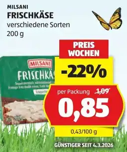 Hofer Milsani frischkäse Angebot