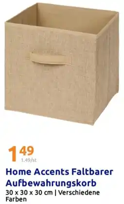 Action Home Accents Faltbarer Aufbewahrungskorb Angebot