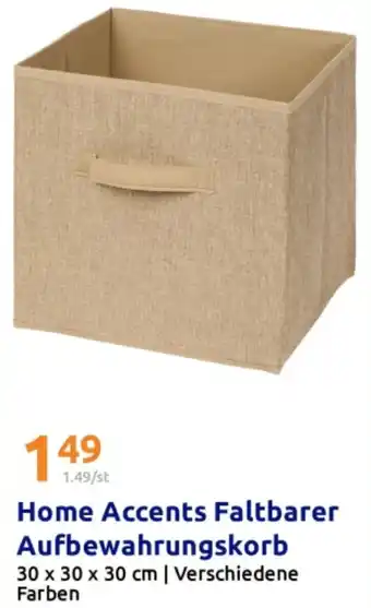 Action Home Accents Faltbarer Aufbewahrungskorb Angebot