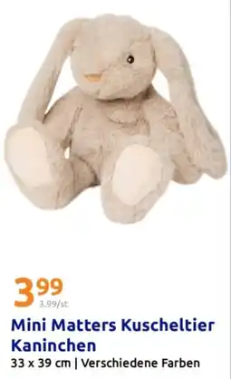 Action Mini Matters Kuscheltier Kaninchen Angebot