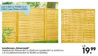 Hellweg Lamellenzaun Schwarzwald Angebot