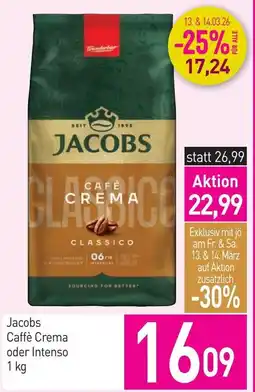 Sutterlüty Jacobs Caffè Crema oder Intenso Angebot