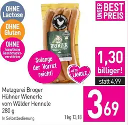 Sutterlüty Metzgerei Broger Hühner Wienerle vom Wälder Hennele Angebot