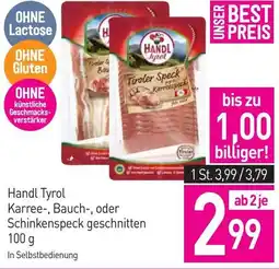 Sutterlüty Handl Tyrol Karree, Bauch, oder Schinkenspeck Angebot