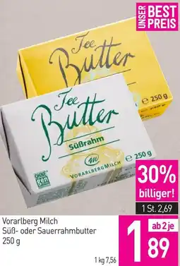 Sutterlüty Vorarlberg Milch Süß- oder Sauerrahmbutter Angebot