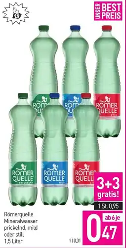 Sutterlüty Römerquelle Mineralwasser prickelnd, mild oder still Angebot