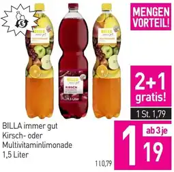Sutterlüty BILLA immer gut Kirsch- oder Multivitaminlimonade Angebot