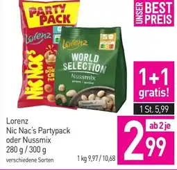 Sutterlüty Lorenz Nic Nac's Partypack oder Nussmix Angebot