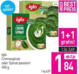 Sutterlüty Iglo Cremespinat oder Spinat passiert Angebot