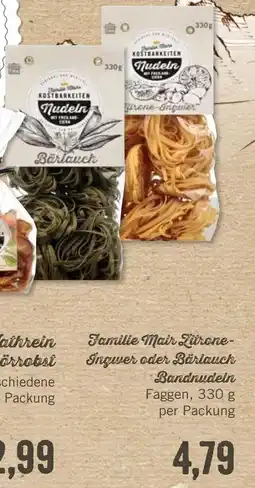 Eurogast Grissemann Familie mair Zitrone- Ingwer oder Bärlauch Bandnudeln Angebot