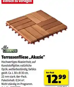 Hagebau Mr. GARDENER Terrassenfliese Akazie Angebot