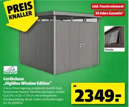 Hagebau Gerätehaus Highline Window Edition Angebot