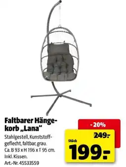 Hagebau Faltbarer Hänge- korb Lana Angebot