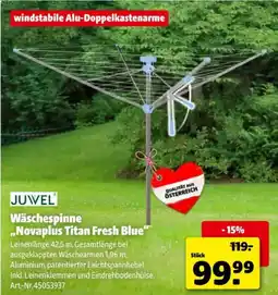 Hagebau Wäschespinne Novaplus Titan Fresh Blue Angebot