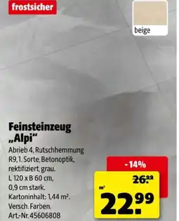 Hagebau Feinsteinzeug Alpi Angebot