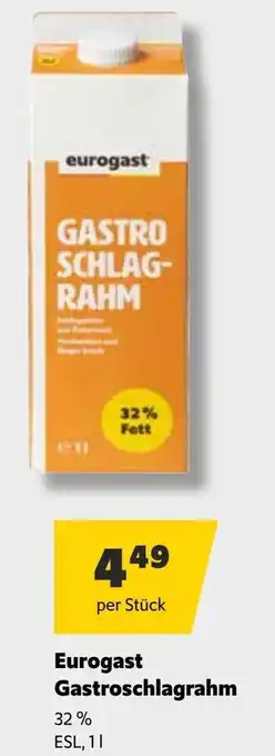 Eurogast Grissemann Eurogast Gastroschlagrahm Angebot