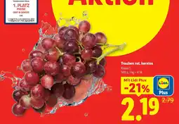 Lidl Trauben rot, kernlos Angebot