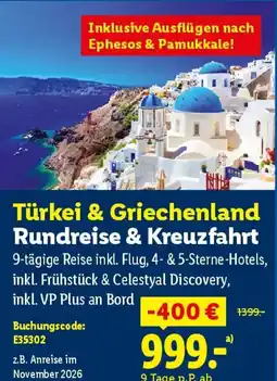 Lidl Türkei & Griechenland Rundreise & Kreuzfahrt Angebot