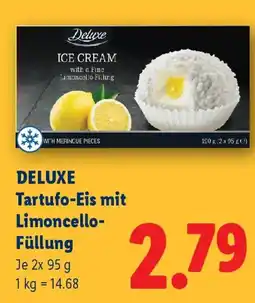 Lidl Deluxe Tartufo-Eis mit Limoncello- Füllung Angebot