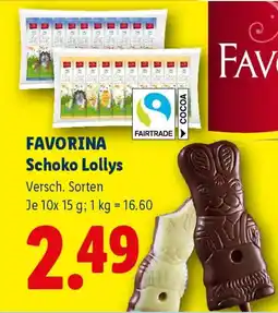 Lidl FAVORINA Schoko Lollys Angebot