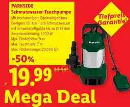 Lidl PARKSIDE Schmutzwasser-Tauchpumpe Angebot