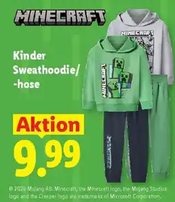 Lidl MINECRAFT Kinder Sweathoodie/ -hose Angebot