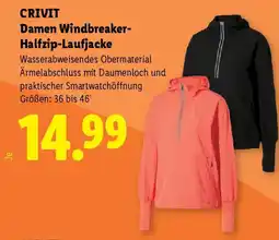 Lidl CRIVIT Damen Windbreaker- Halfzip-Laufjacke Angebot