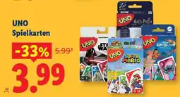 Lidl UNO Spielkarten Angebot
