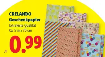 Lidl CRELANDO Geschenkpapier Angebot