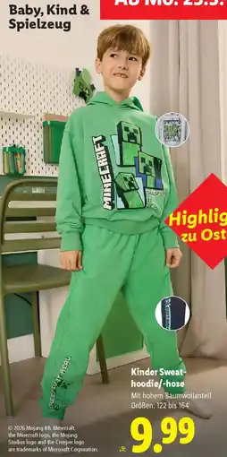 Lidl Kinder Sweat- hoodie/-hose Angebot