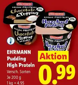 Lidl EHRMANN Pudding High Protein Angebot