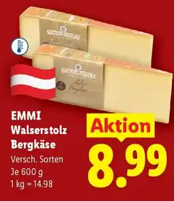 Lidl EMMI Walserstolz Bergkäse Angebot