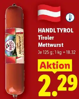 Lidl HANDL TYROL Tiroler Mettwurst Angebot