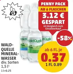 PENNY Wald- quelle mineral- wasser Angebot