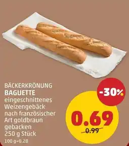 PENNY Bäckerkrönung baguette Angebot