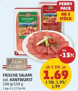 PENNY Frische salami od. kantwurst Angebot