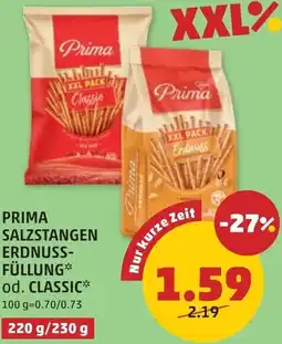 PENNY Prima salzstangen erdnuss- füllung od. classic Angebot