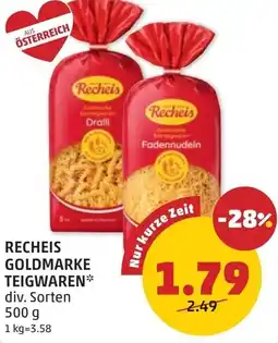 PENNY Recheis goldmarke teigwaren Angebot