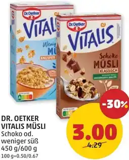PENNY Dr. oetker vitalis müsli Angebot