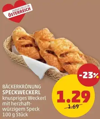 PENNY Bäckerkrönung speckweckerl Angebot