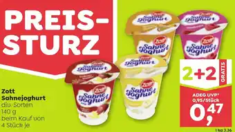 ADEG Zott Sahnejoghurt Angebot
