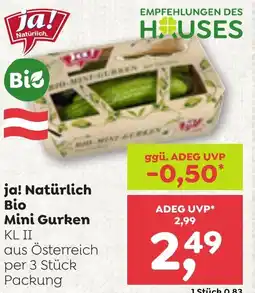 ADEG Ja! natürlich Bio Mini Gurken Angebot