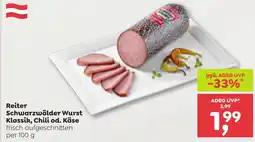 ADEG Reiter Schwarzwälder Wurst Klassik, Chili od. Käse Angebot