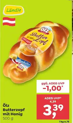 ADEG Ölz Butterzopf mit Honig Angebot